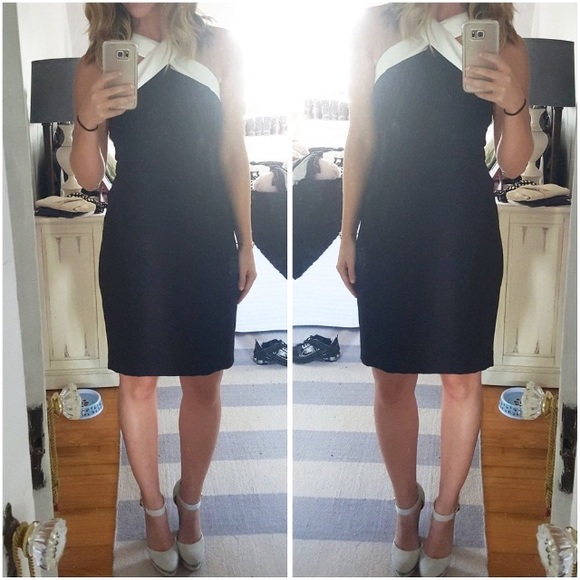 DKNY Color Block Halter Style Sheath - Picture 2 of 3